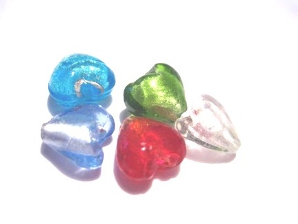 Lampwork & silverfoil pärlor