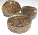 Stora lampworkpärlor med guldsand! Brun