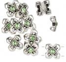 Länkar med swarovski-sten, Peridot