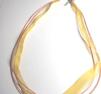 Färdiga halsband - organza & vaxad bomull