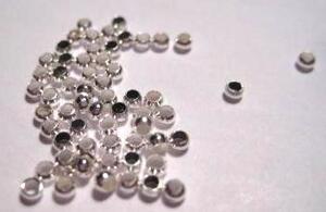 Klämpärlor, silver, 2mm