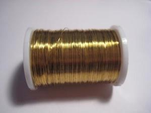 Koppartråd, guld, 0,45mm