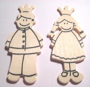 SCRAPBOOKING - Fanerdekorationer - Fanerdekoration - prins & prinsessa