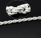 Kedja -snurrad rund, silver  1 m