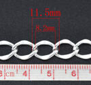 Kedja Stor twistkedja, 11,5mm,  silver  1 m