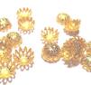 Pärlhattar, 9mm,  guld