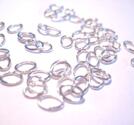 Jumprings, Ovala 5,5x4x0,7mm - silver, 50st