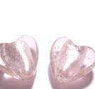 Silverfoilerade hjärtan, rosa,  20mm