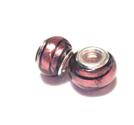 Charm - Lampwork, Lila m rand