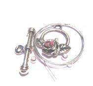 Armband set, ros - Rosa swarovski