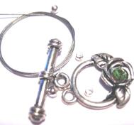 Armband set, ros - Peridotgrön swarovski