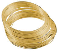 Memorywire , 55mm, 1mm tjock,  20varv, Guld