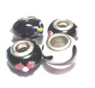 Charm - Lampwork, Svart mix