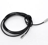 Läderhalsband/armband- svart, 1m