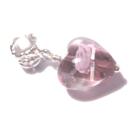 Pärla / hänge -  hängande lampworkhjärta Lila