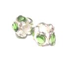 Pärla / hänge - Silver m ovala stenar - Lime