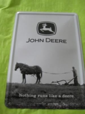 Plåtvykort , John Deere - plog