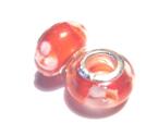 Charm - Lampwork, Ljusröd