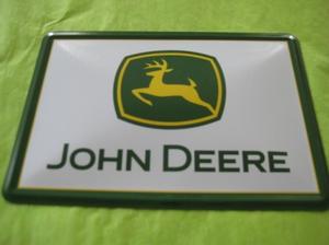 Plåtvykort , John Deere -Vit