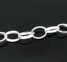 Kedja  stor ärtlänk 6x8mm, Silver