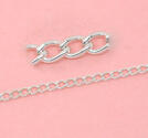 Kedja - Silver, små rundade ovala, 4x3mm , 1 m