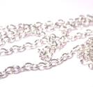 Kedja - silverplätterad, 3.5x2.5mm