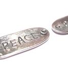 Texthänge/connector  "PEACE" , 2 st
