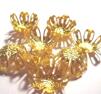 Pärlhattar, 21mm, 20st guld