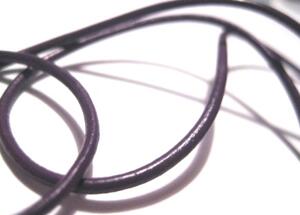 WIRE & BAND - Läder - Läderimitation , rund 2mm, 1meter, Lila