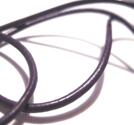 Läderimitation , rund 2mm, 1meter, Lila