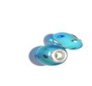Charm - Lampwork, Turkosfläckig