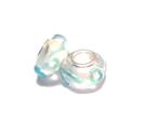 Charm - Lampwork, Turkos Swirl
