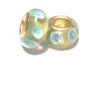 Charm - Lampwork, Ljusgrön