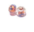 Charm - Lampwork, kopparfoil