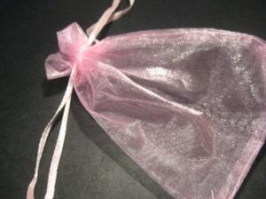 PRESENTPÅSAR & ASKAR - Organza & sidenpåsar - Organzapåse 9x12cm  - Rosa 10st