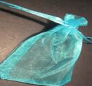 Organzapåse 9x7cm, Teal