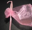 Organzapåse 9x7cm, Rosa