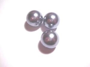 PÄRLOR & TILLBEHÖR - Glaspärlor - Vaxade Glaspärlor - 18 mm - Vaxade Glaspärlor , 18 mm, grå