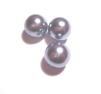 Vaxade Glaspärlor , 18 mm, grå