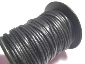 WIRE & BAND - Vaxad bomull - 2 mm < - Vaxad bomull, svart, 2mm