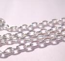 Kedja,  oval cross 5mm  silver, 1meter