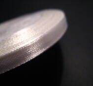 Satinband, Vit  6mm bred