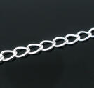 Kedja - mellan twist 5x3mm,  silver