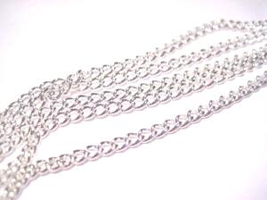 Kedja - smal silver 2x3mm , 1 m