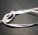 Satinband, Vit,  3mm, 10meter