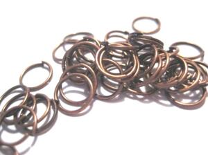 PÄRLOR & TILLBEHÖR - Smyckesdelar - Ringar - Svart, Brons, mässing - Jumprings, 8x0,7mm, Koppar