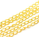 Kedja -oval, guld, 6x8mm 1m