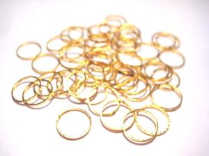 Slutna ringar i guld, 10mm, 50st