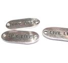 Texthänge/connector "LIVE LIFE", 2 st