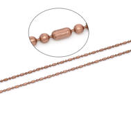 Kulkedja, Oval Koppar 1,5mm